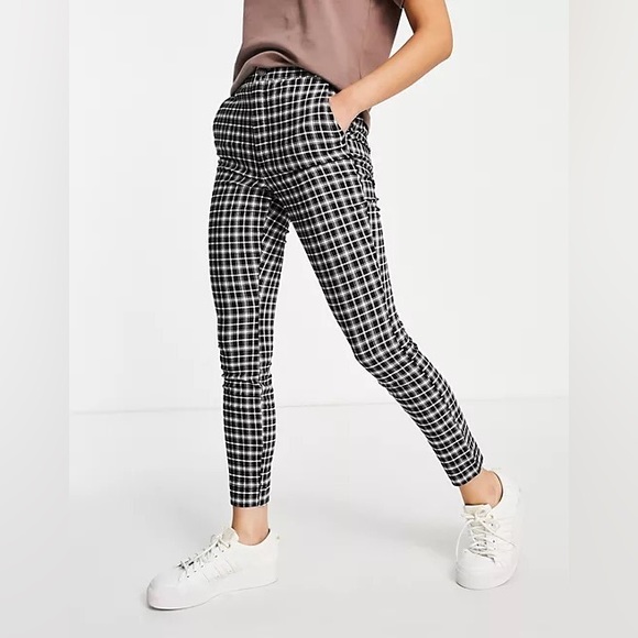 Skinny Plaid Pants - Picture 1 of 4